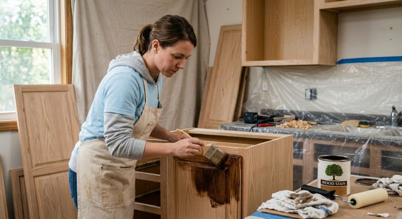 Wood Cabinet Refinishing in Carmel, IN