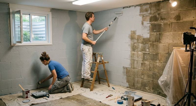 Basement Wall Painting in Waco, TX