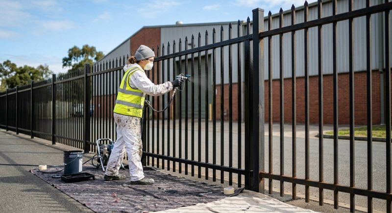 Commercial Fence Painting in Loveland, CO