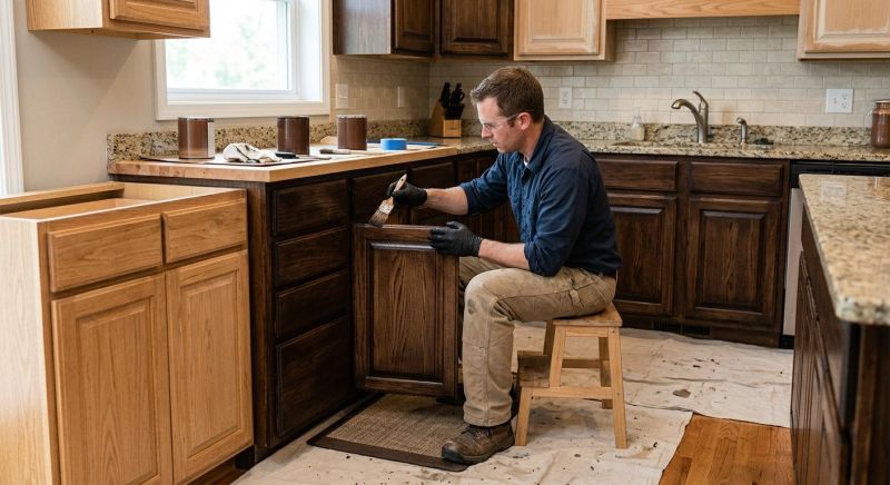 Kitchen Cabinet Staining in Cincinnati, OH