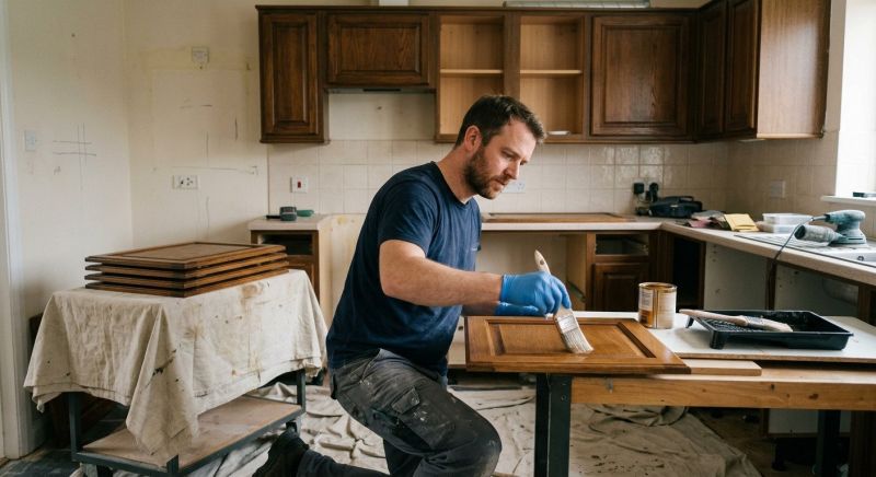Kitchen Cupboard Refinishing in Carmel, IN