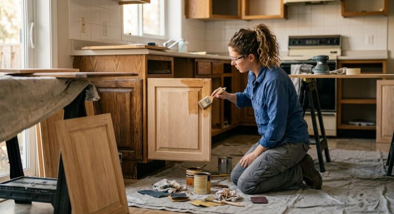 Oak Cabinet Refinishing in Muncie, IN