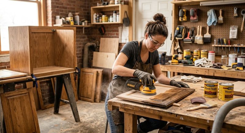 Oak Cabinet Refinishing in Bloomington, IN