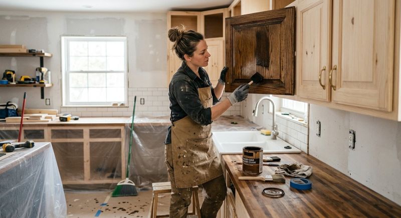Wood Cabinet Staining in Cincinnati, OH